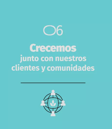 Crecemos junto con nuestros clientes y comunidades Crecemos junto con nuestros clientes y comunidades